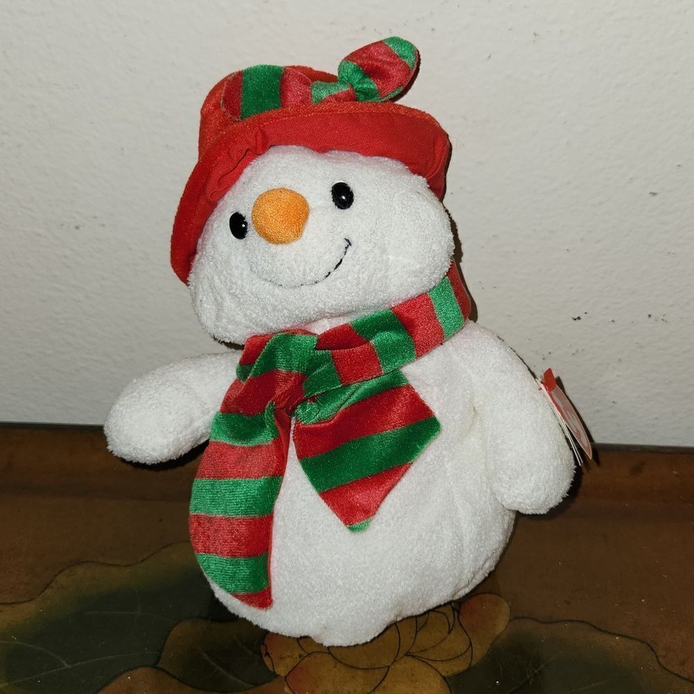 Ty Pluffies Ms. Snow 2006 Christmas Plush 8"
